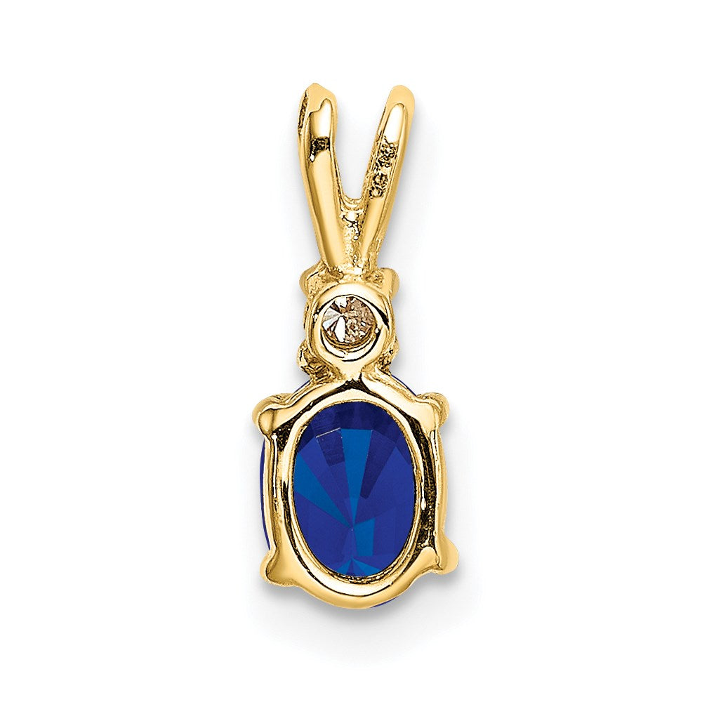 14k Sapphire Diamond pendant