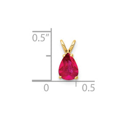 14k 7x5mm Pear Ruby Pendant