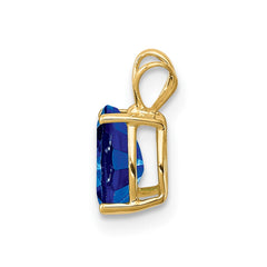 14k 7x5mm Pear Sapphire Pendant