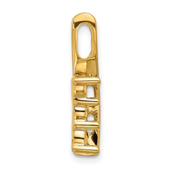 14k Holds 3-5.0mm Three-Stone Curved Bar Chain Slide Mounting