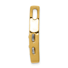 14k Complete 1.5 carat Three-Stone A Diamond Curved Bar Chain Slide