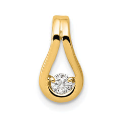 14k Complete 2.8mm AAA Diamond Teardrop-Shape Slide Fits up to 2mm Regular/6mm Fancy or Reversible Omega