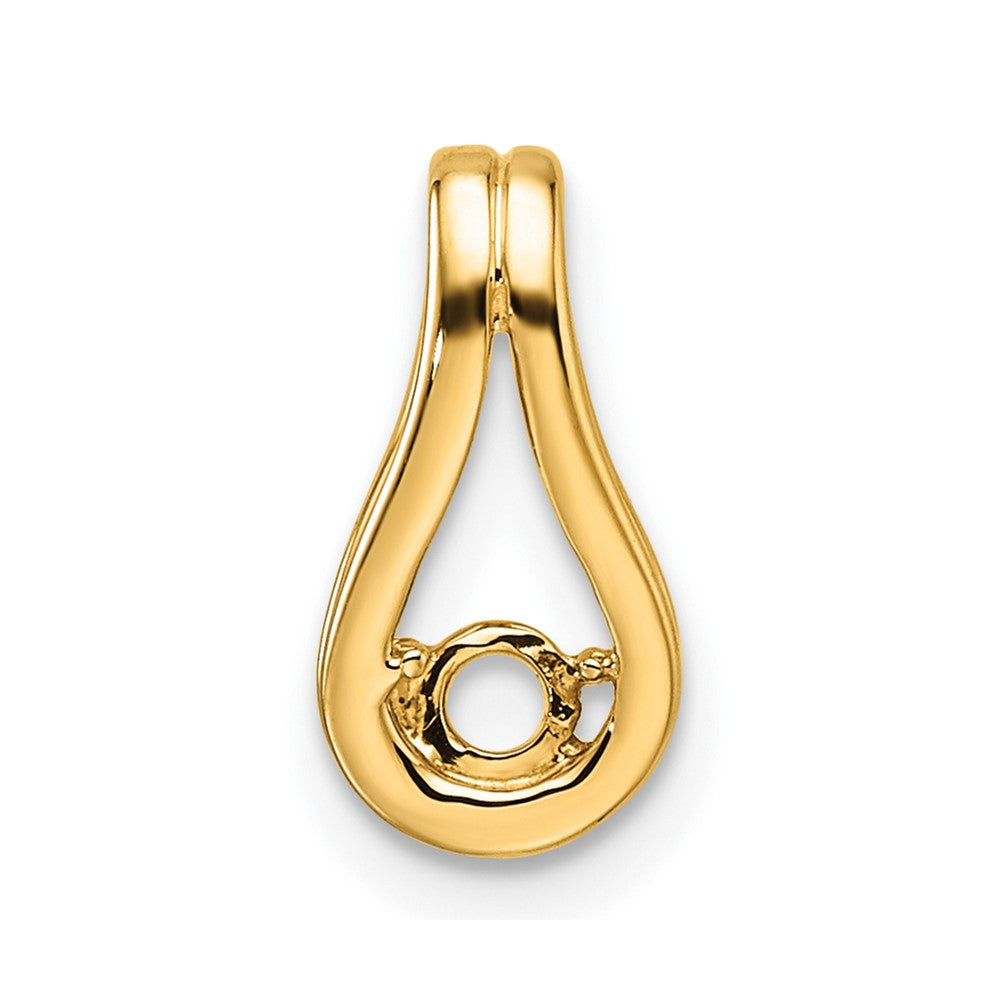 14k Holds 2.8mm Stone Teardrop-Shape Slide Mounting Fits up to 2mm Regular/6mm Fancy or Reversible Omega