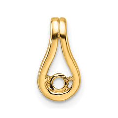 14k Holds 2.8mm Stone Teardrop-Shape Slide Mounting Fits up to 2mm Regular/6mm Fancy or Reversible Omega