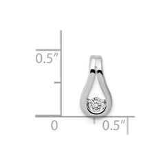 14k White Gold Complete 2.8mm AA Diamond Teardrop-Shape Slide Fits up to 2mm Regular/6mm Fancy or Reversible Omega
