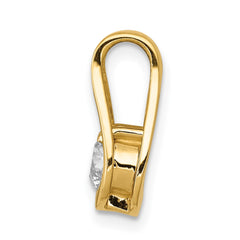 14k Complete 4.7mm AAA Diamond Teardrop-Shape Slide Fits up to 3mm Regular/6mm Fancy or Reversible Omega