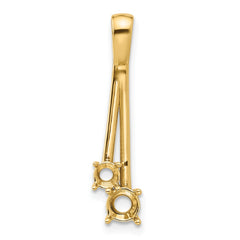 14k Holds 4.4mm/3.4mm Two-stone Pendant Mounting