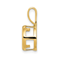 14k 6mm Round Bezel Pendant Mounting - 2