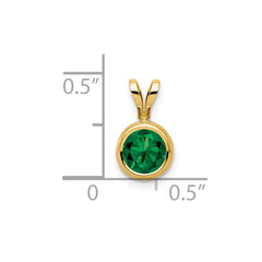 14k 6mm Mount St. Helens bezel pendant