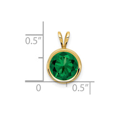 14k 8mm Mount St. Helens bezel pendant