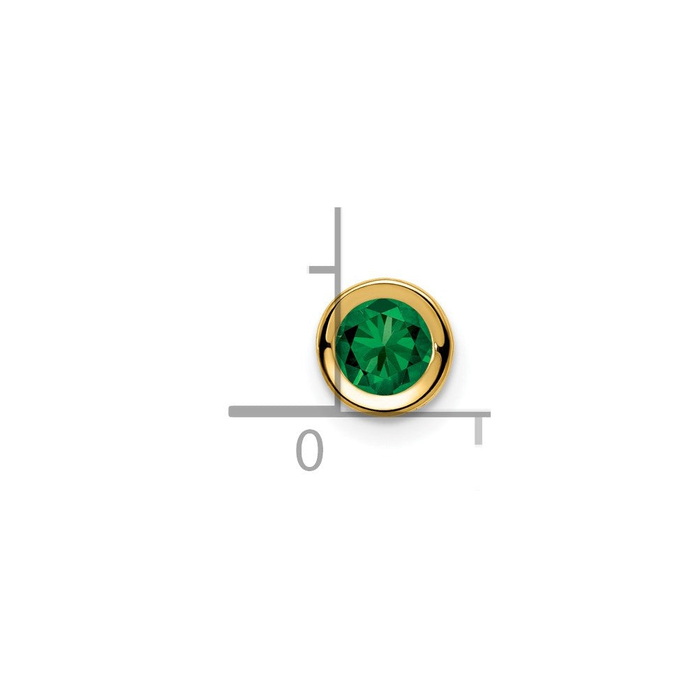 14k 5mm Mount St. Helens bezel pendant