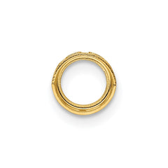 14k 6mm Round Bezel Pendant Mounting