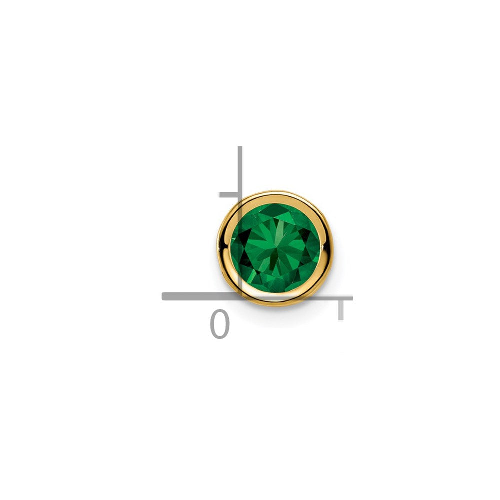 14k 6mm Mount St. Helens bezel pendant - 2