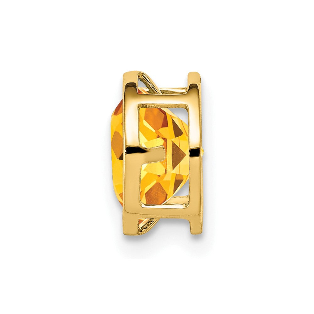 14k 7mm Citrine bezel pendant