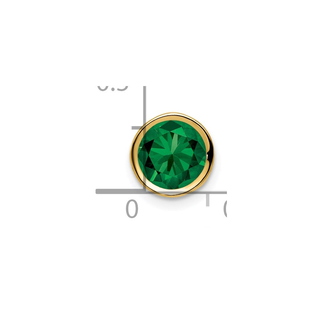 14k 7mm Mount St. Helens bezel pendant