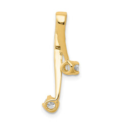 14k Complete 2-3.0mm Two-stone AA Diamond Chain Slide