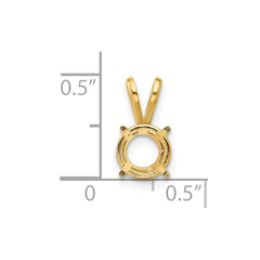 14k Round 7mm Pendant Mounting