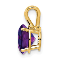 14k 8mm Amethyst pendant