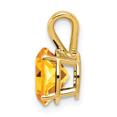 14k 8mm Citrine pendant