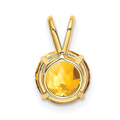 14k 8mm Citrine pendant