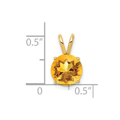 14k 8mm Citrine pendant