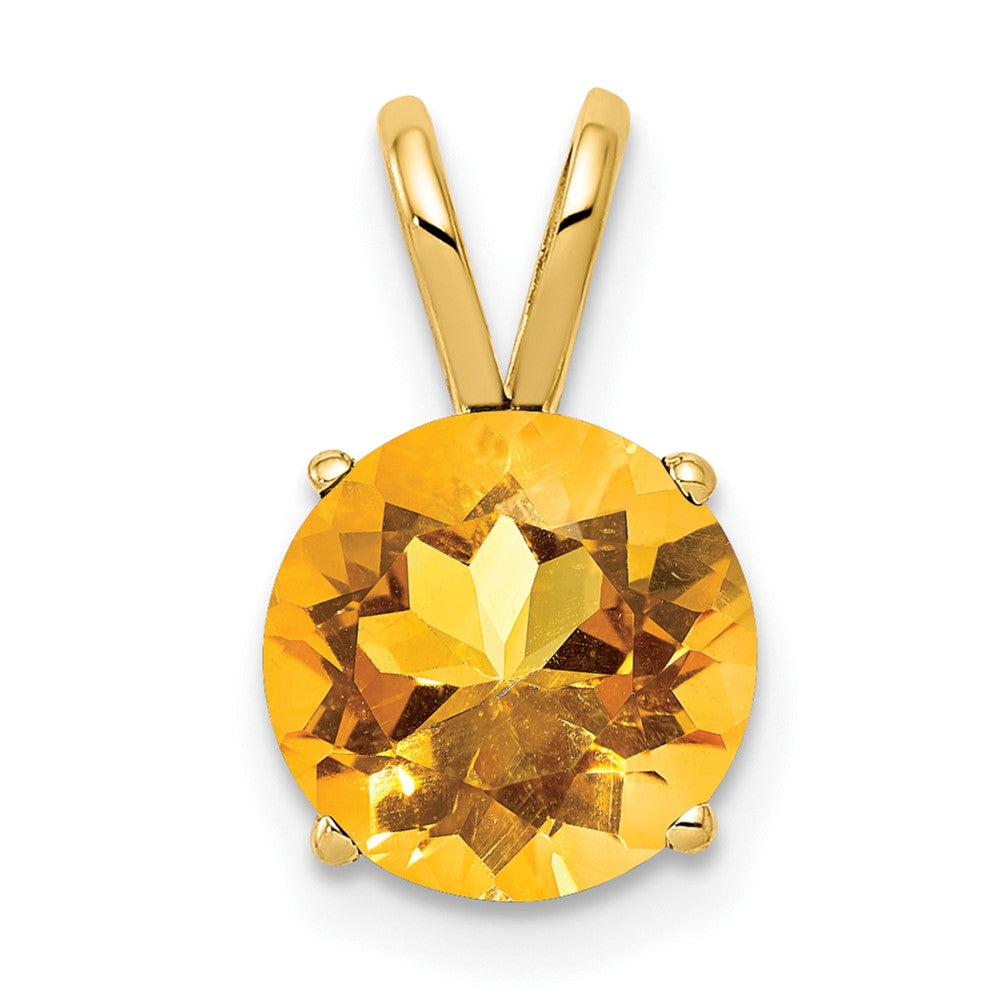 14k 8mm Citrine pendant