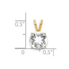 14k 8mm Cubic Zirconia pendant