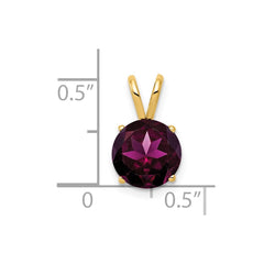 14k 8mm Rhodolite Garnet pendant