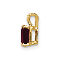14k 6x4mm Emerald Cut Garnet pendant