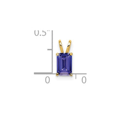 14k 6x4mm Emerald Cut Tanzanite pendant