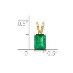 14k 7x5mm Emerald Cut Emerald pendant