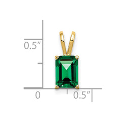 14k 8x6mm Emerald Cut Mount St. Helens pendant