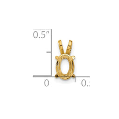 14k 7x5 Oval Pendant Mounting