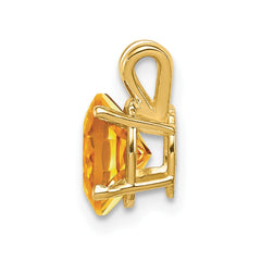 14k 8x6mm Oval Citrine pendant