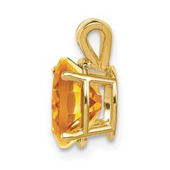 14k 9x7mm Oval Citrine pendant
