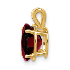 14k 9x7mm Oval Garnet pendant