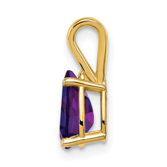 14k 8x5mm Pear Amethyst pendant
