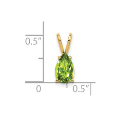 14k 8x5mm Pear Peridot pendant
