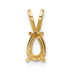 14k 8x5 Pear Pendant Mounting