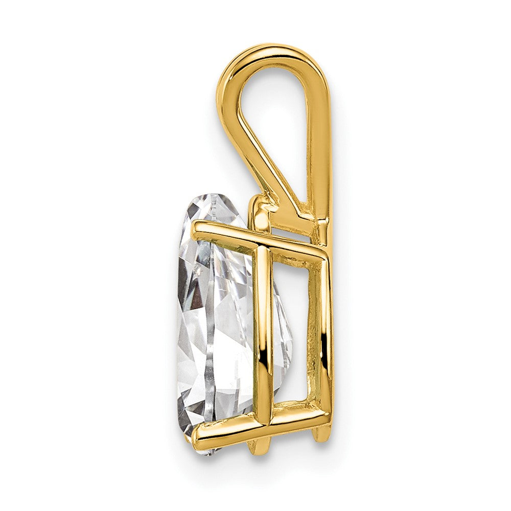 14k 10x7mm Pear Cubic Zirconia pendant
