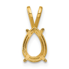 14k 10x7 Pear Pendant Mounting