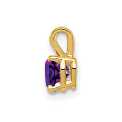 14k 5mm Heart Amethyst pendant
