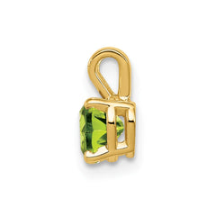 14k 5mm Heart Peridot pendant