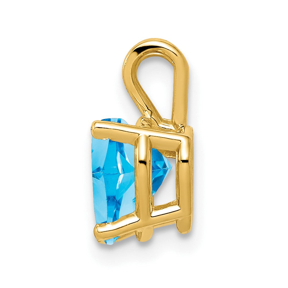 14k Blue Topaz pendant