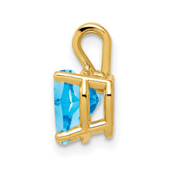 14k Blue Topaz pendant