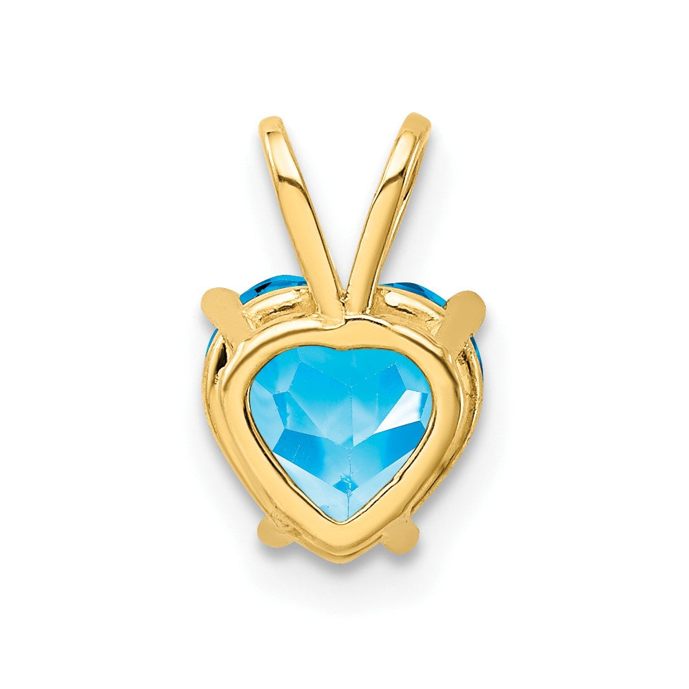 14k Blue Topaz pendant