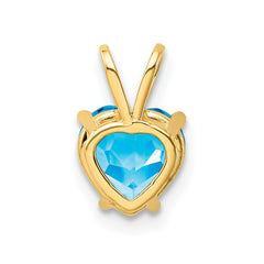 14k Blue Topaz pendant