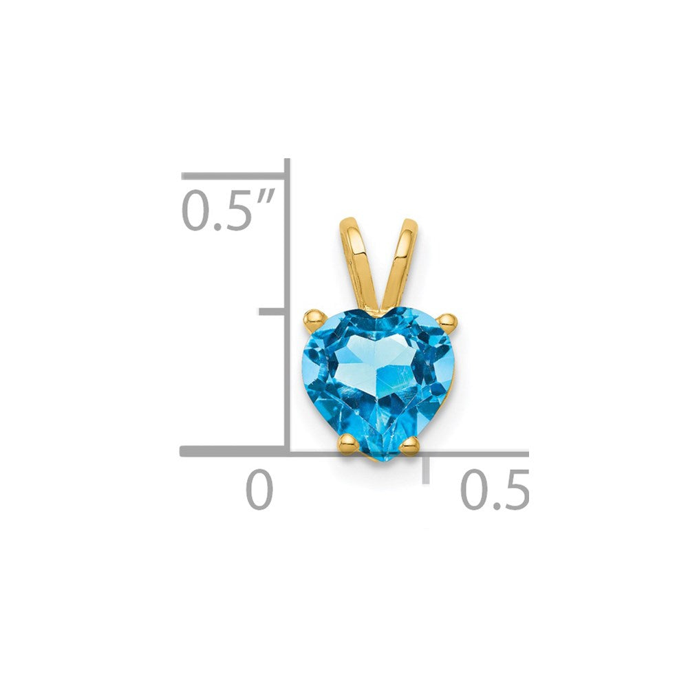 14k Blue Topaz pendant