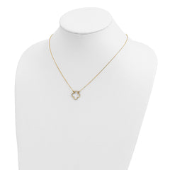 14k Small necklace Quatrefoil Design