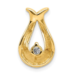 14k Complete 3.4mm A Diamond Teardrop-Shape Chain Slide